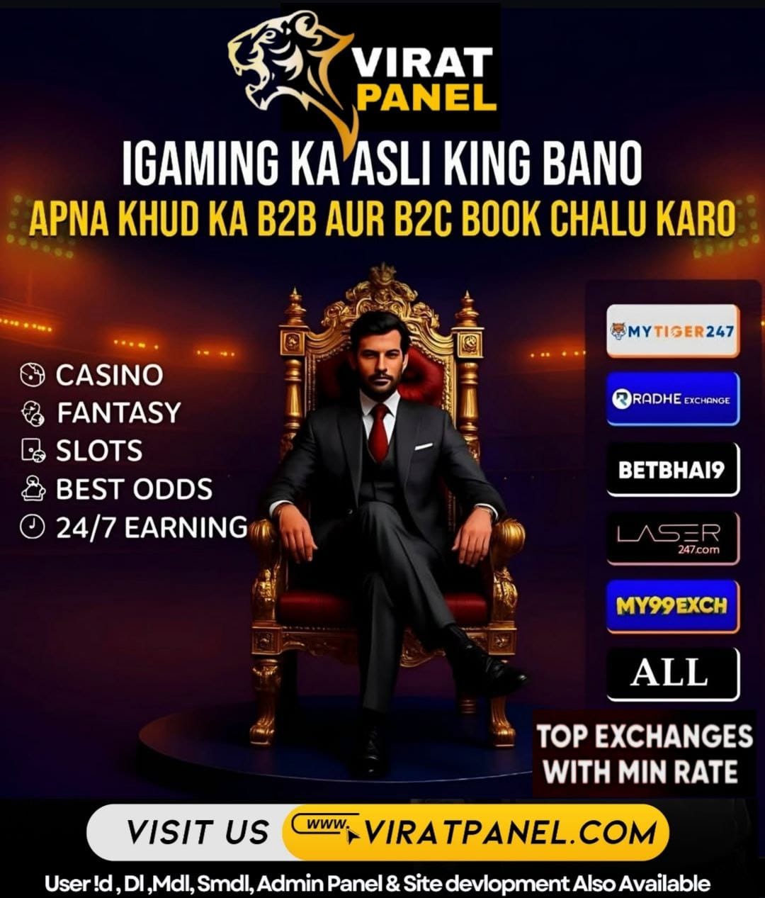 iGaming platform dashboard for online gaming businesses